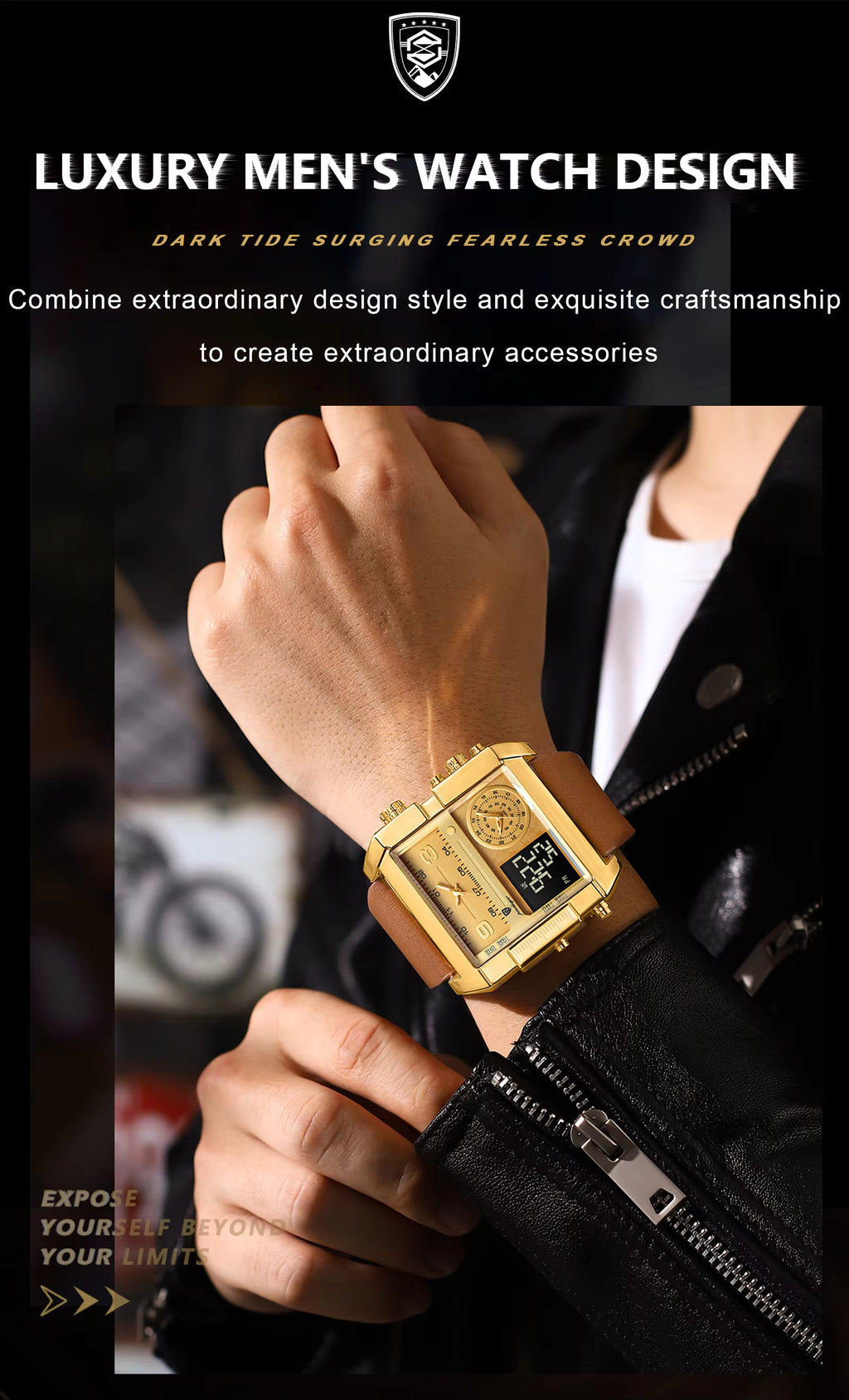 New POEDAGAR 997 Luxury Watch Business Waterproof Male Clock Luminous Date Stainless Steel Square Quartz Men Watch Reloj