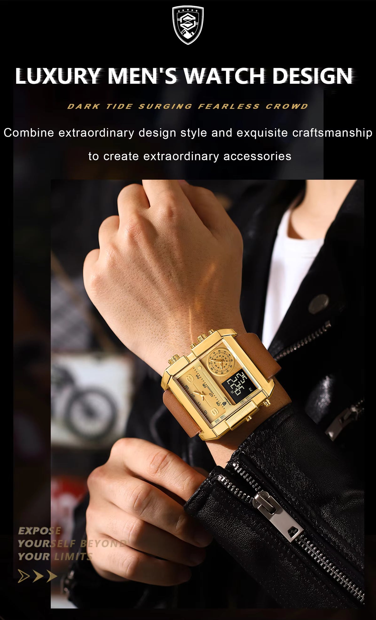 New POEDAGAR 997 Luxury Watch Business Waterproof Male Clock Luminous Date Stainless Steel Square Quartz Men Watch Reloj