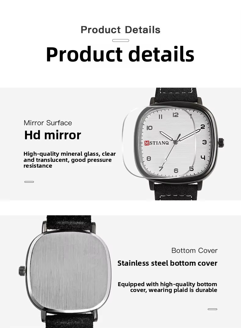 New Fashion Men Watch Leather Quartz Men's Wristwatch Waterproof Luminous Sports Date Luxury Watches Man