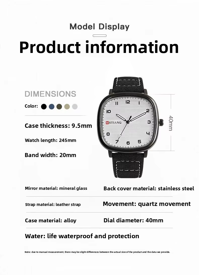 New Fashion Men Watch Leather Quartz Men's Wristwatch Waterproof Luminous Sports Date Luxury Watches Man