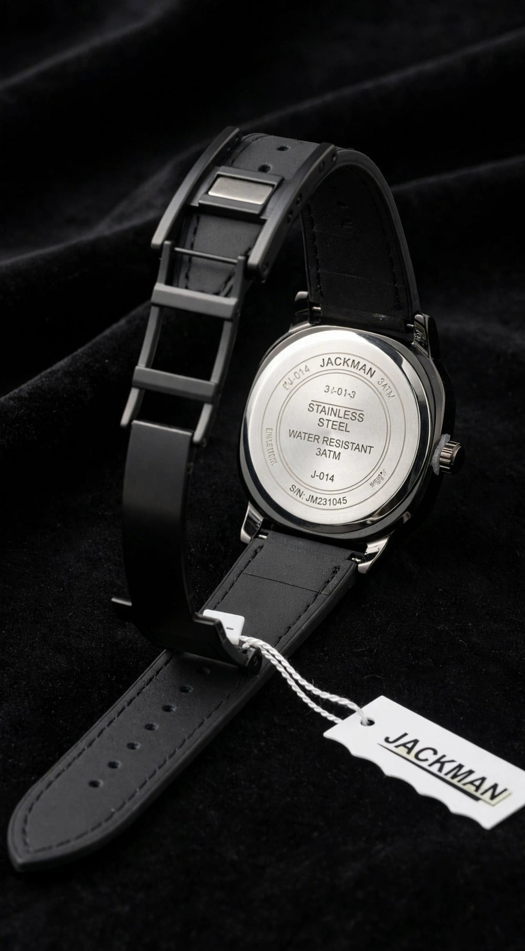 JACKMAN JLAC Premium Black Square Skeleton Watch For Men | Luxury Automatic Look | Leather Strap